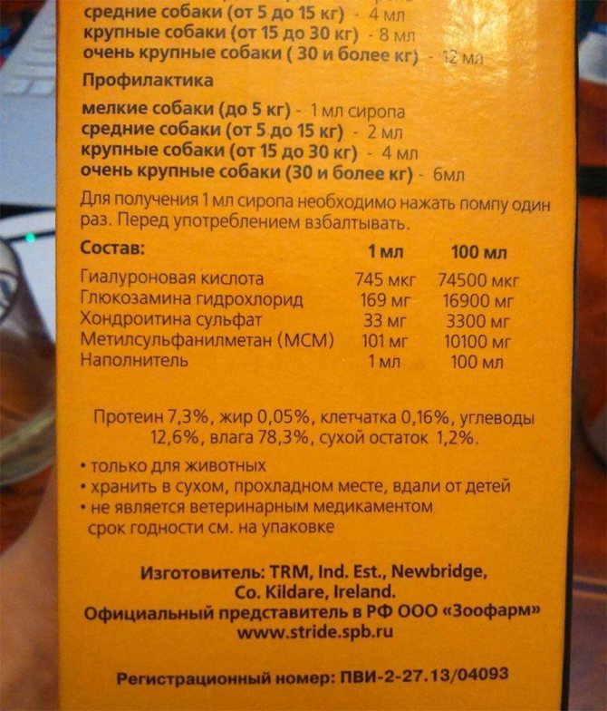 Инструкция по применению Страйд плюс