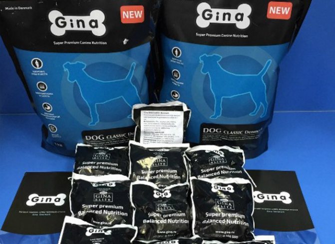 Линейка кормов Gina