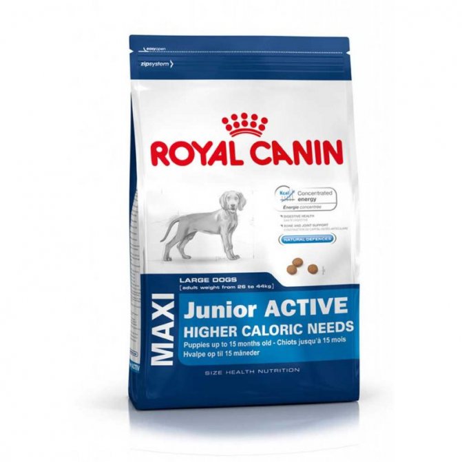 Royal Canin для крупных пород, активных щенков