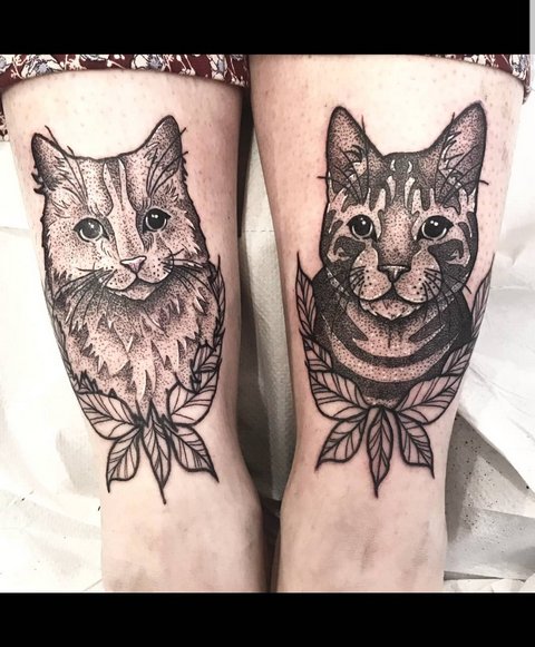 Значение татуировки кошка для девушек и мужчин, египетские кошки, сфинкс, головва кошки, черная, крылья, лапки